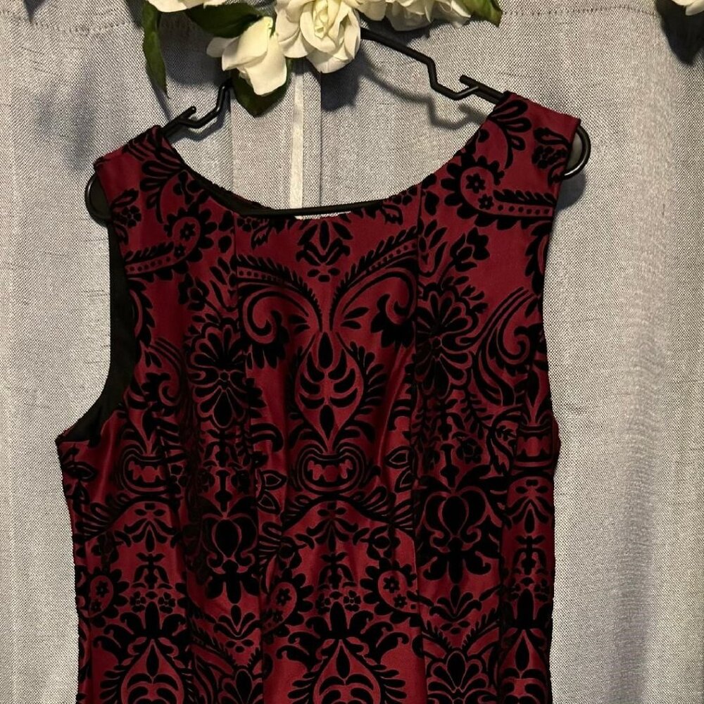 Danny & Nicole Dark Maroon/Black size 16 dress
